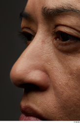 Eye Face Mouth Nose Cheek Skin Woman Chubby Wrinkles Studio photo references